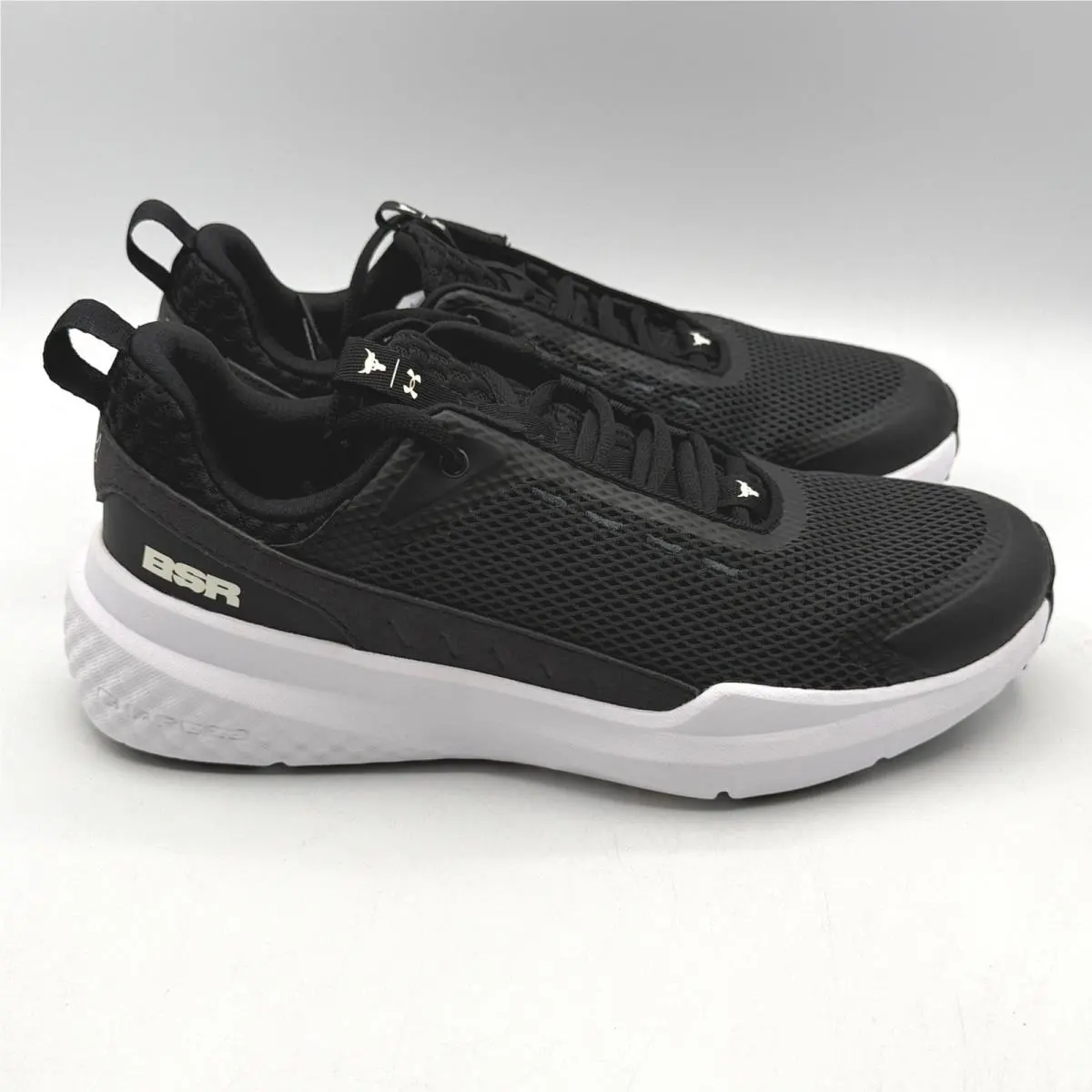 Under Armour Project Rock Bsr 5 Men 8.5 Black White Training Shoes 3028296-002
