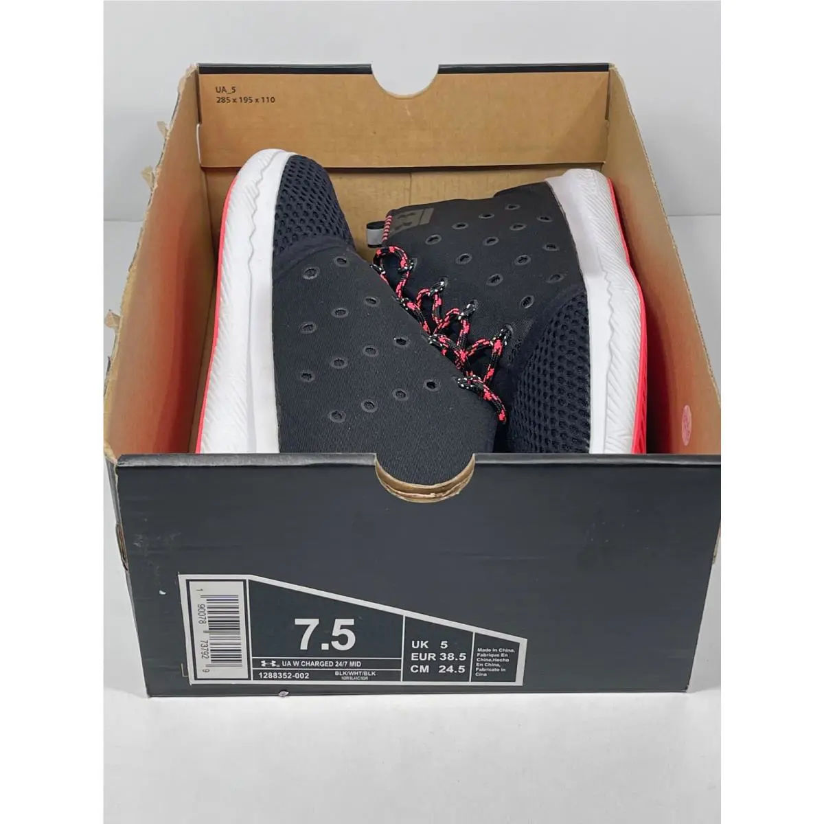 Under Armour shoes - 24/7 Mid Running - Mid Running - 1288352-002 - Black/White (UPC: 190078737929) 8