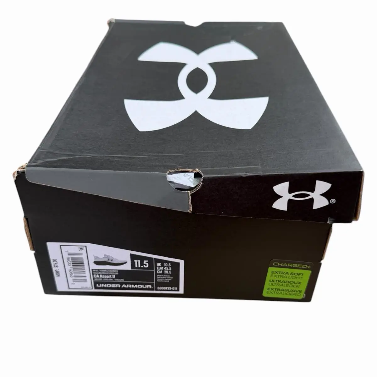 Under Armour shoes - Charged Assert 11 - Charged Assert - 6006723-011 - White / Black (Mod Gray/Black) 5