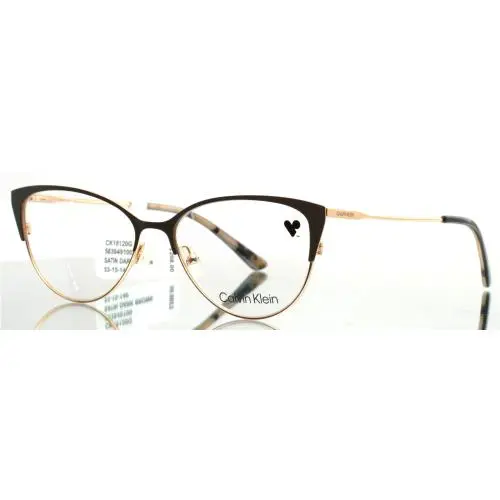 Calvin Klein CK18120 201 Brown Gold Womens Cat Eye Eyeglasses 53-15-140 B:39