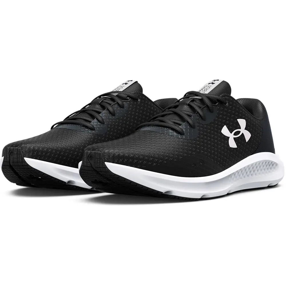 Under Armour 3024878 Men`s UA Charged Pursuit 3 Running Shoes Black Size 9.5 - Black