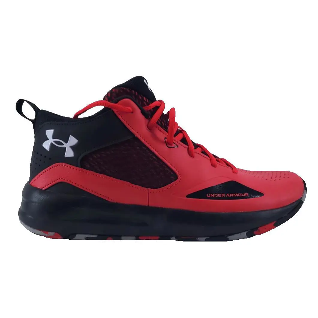 Under Armour Lockdown 5 Basketball Shoes Red Black Men’s Size 12