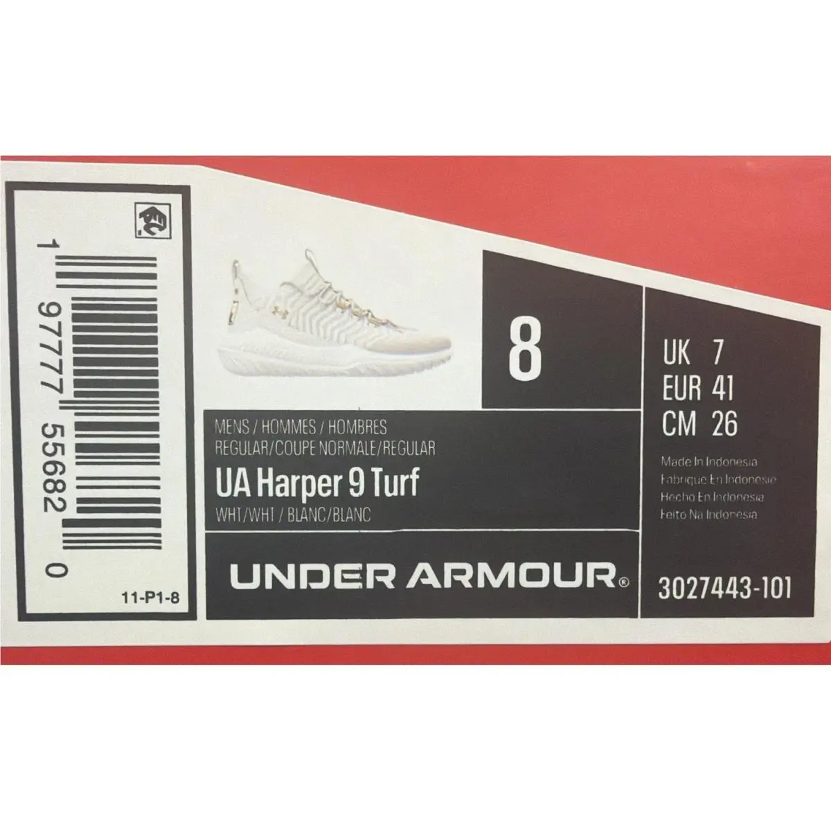 Under Armour shoes - Under Armour Harper 9 Turf - White (UPC: 0197777556806) 11