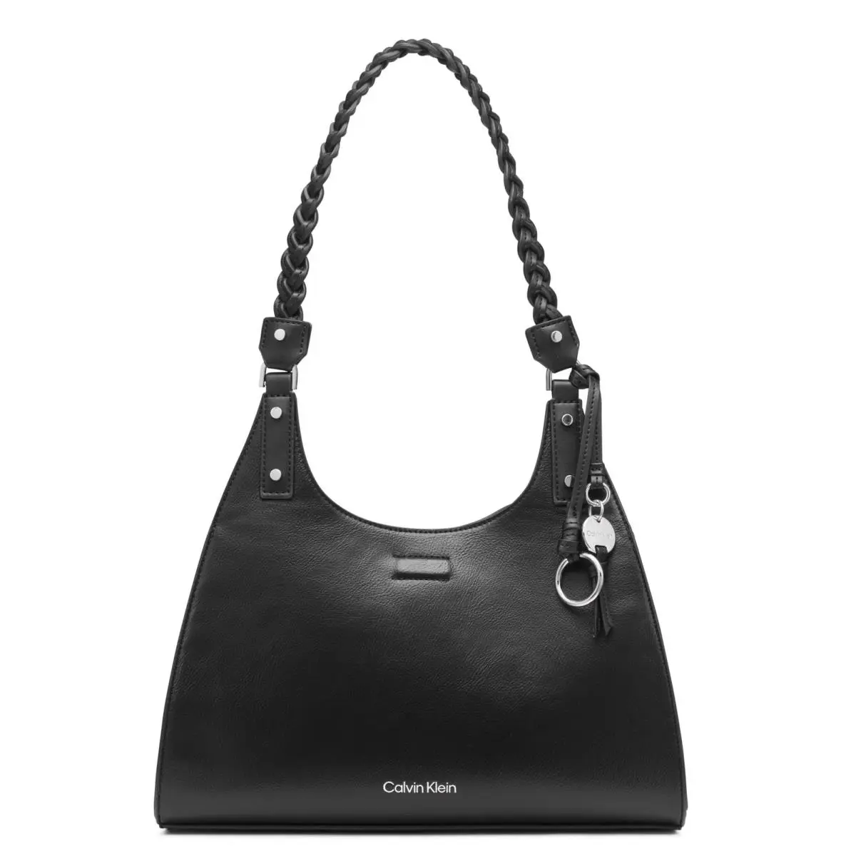 Calvin Klein Shelly Novelty Satchel Black/silver Mix One Size
