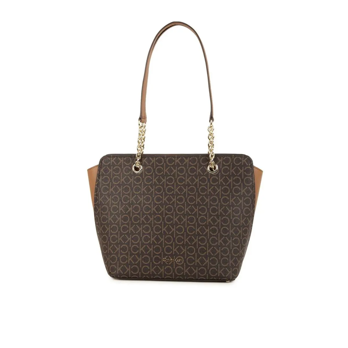 Calvin Klein Hailey Signature Top Zip Chain Tote