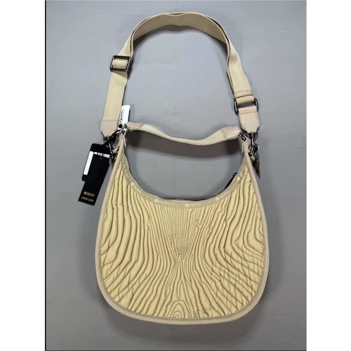 Lesportsac x Roberto Cavalli Matelassé Bologna Hobo Bag Women`s Light Brown