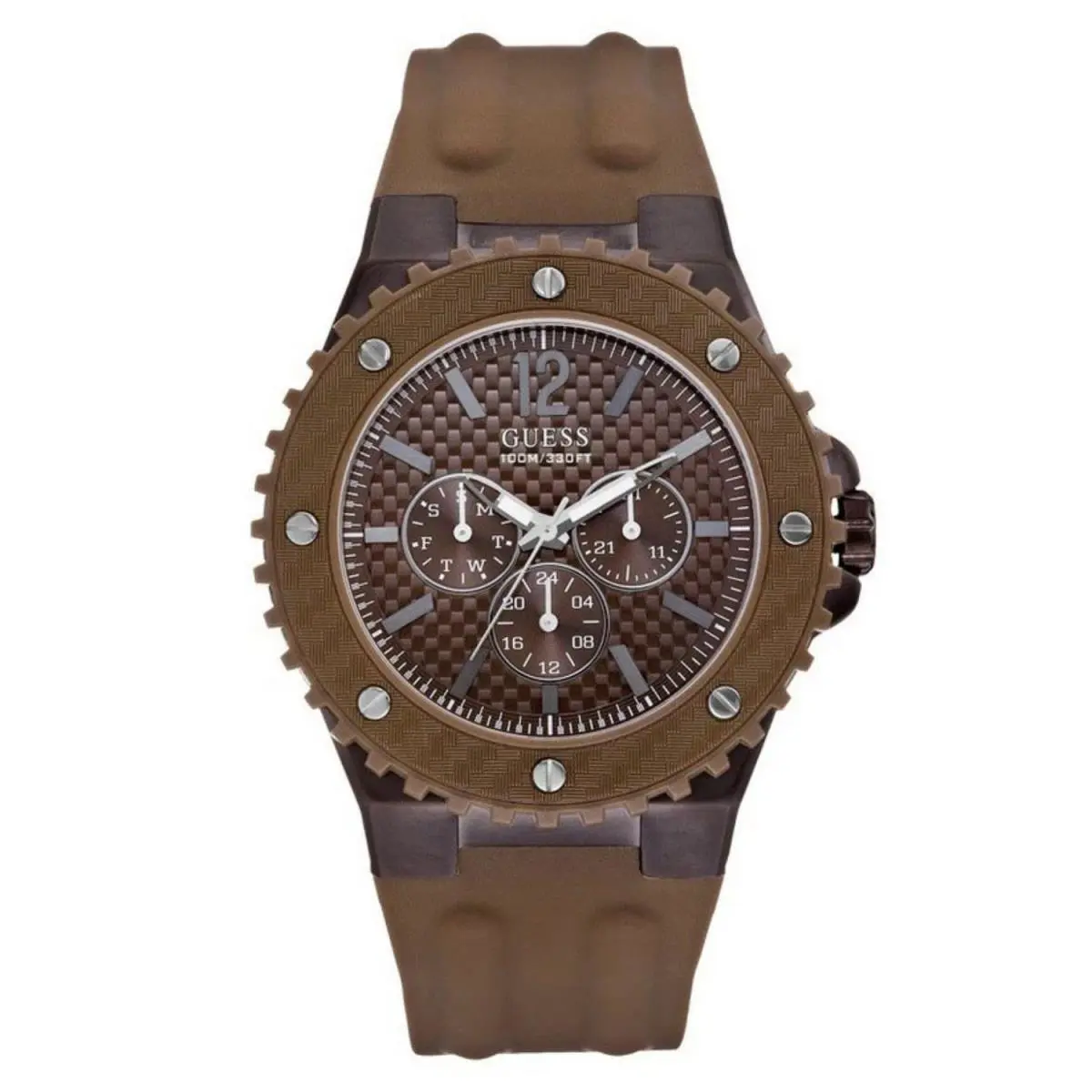 Guess Men`s Overdrive Brown Dial Watch - W11619G3