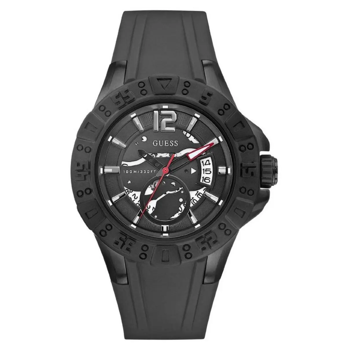 Guess Men`s Magnum Black Dial Watch - W0034G3