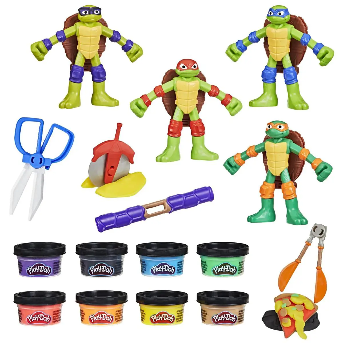 Create Your Own Ninja Turtles Adventures - Play Doh 4 Inch Bendy Figure Set
