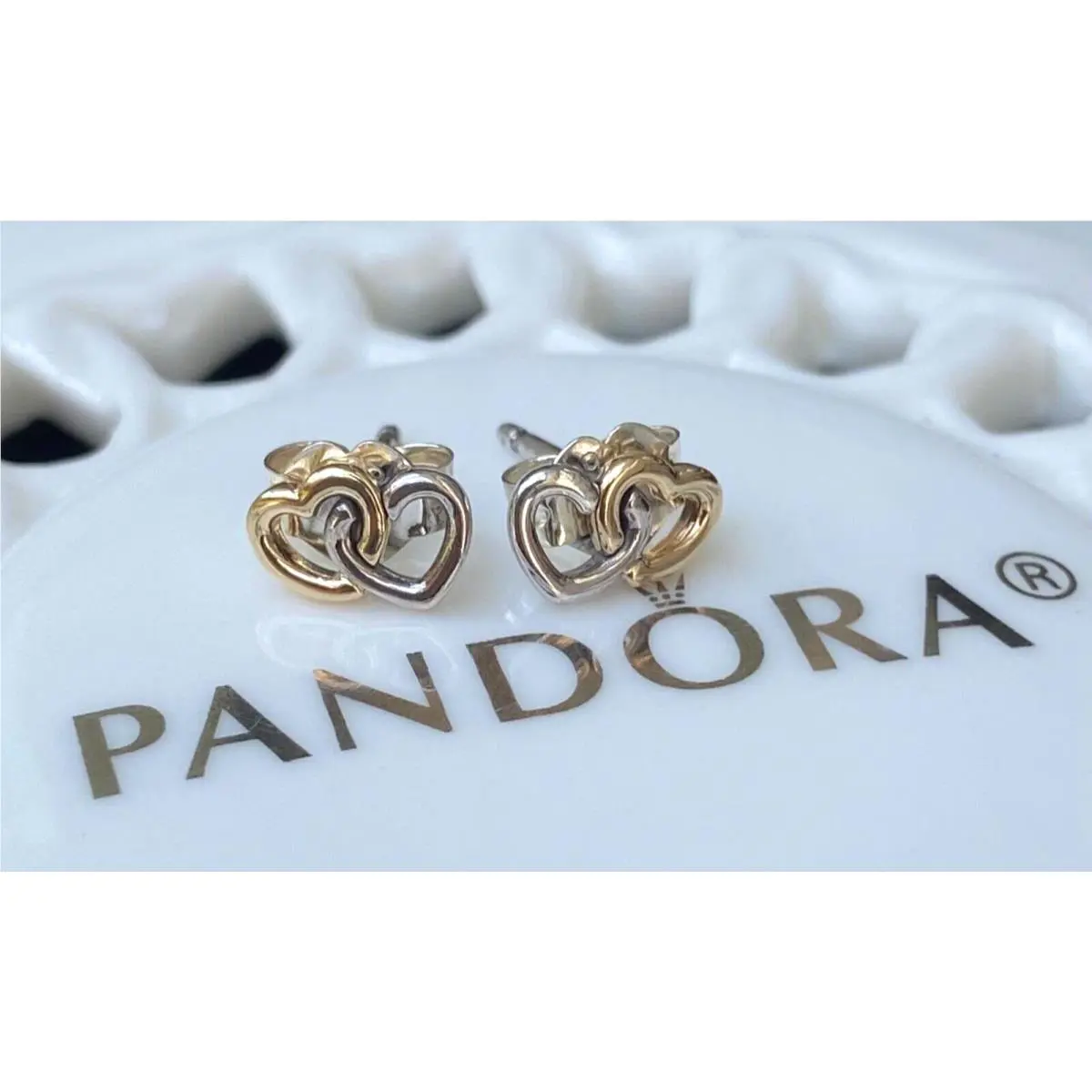 Pandora Heart to Heart Stud Earrings 290567