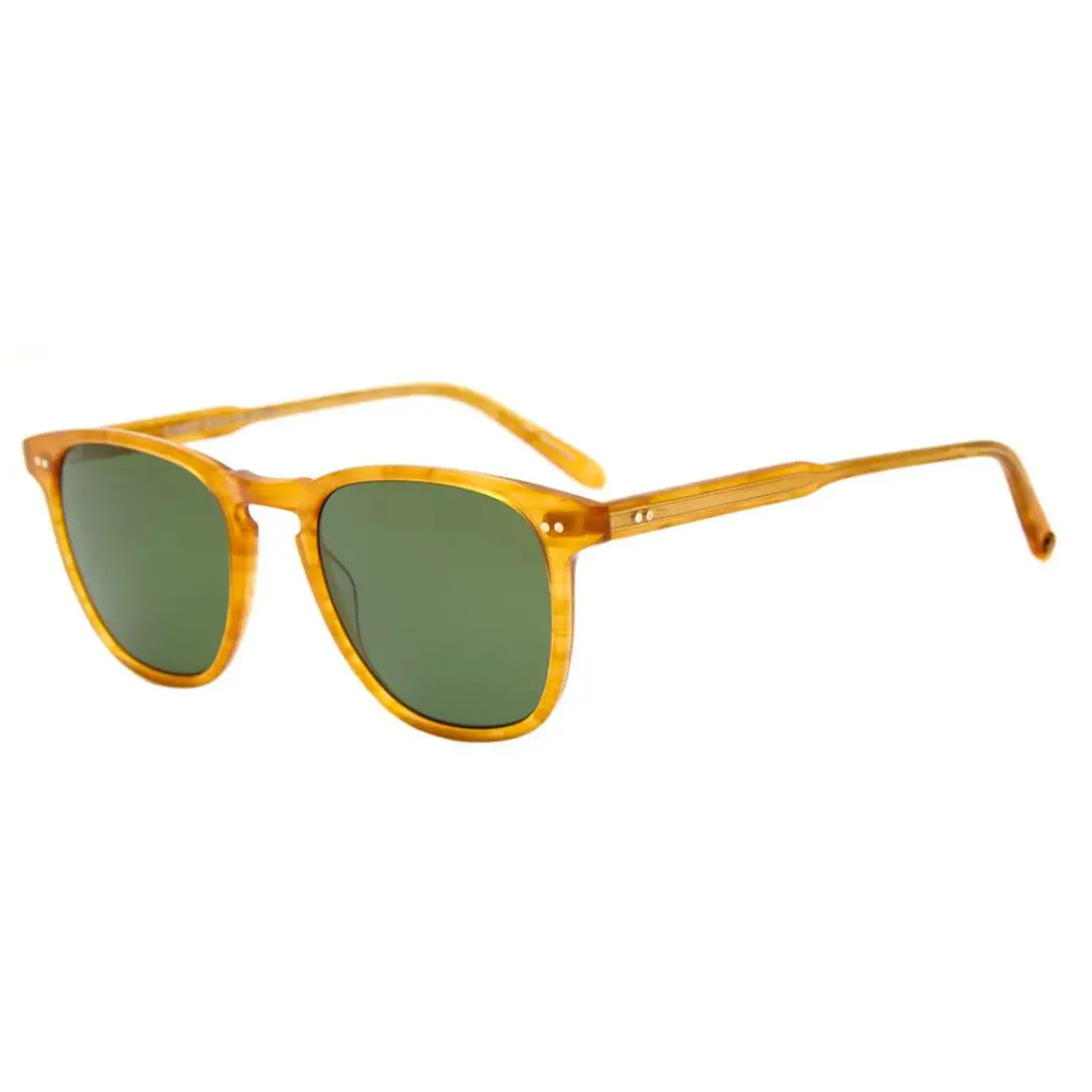Garrett Leight Brooks Sunglasses Butterscotch/green Polarized Glass 47