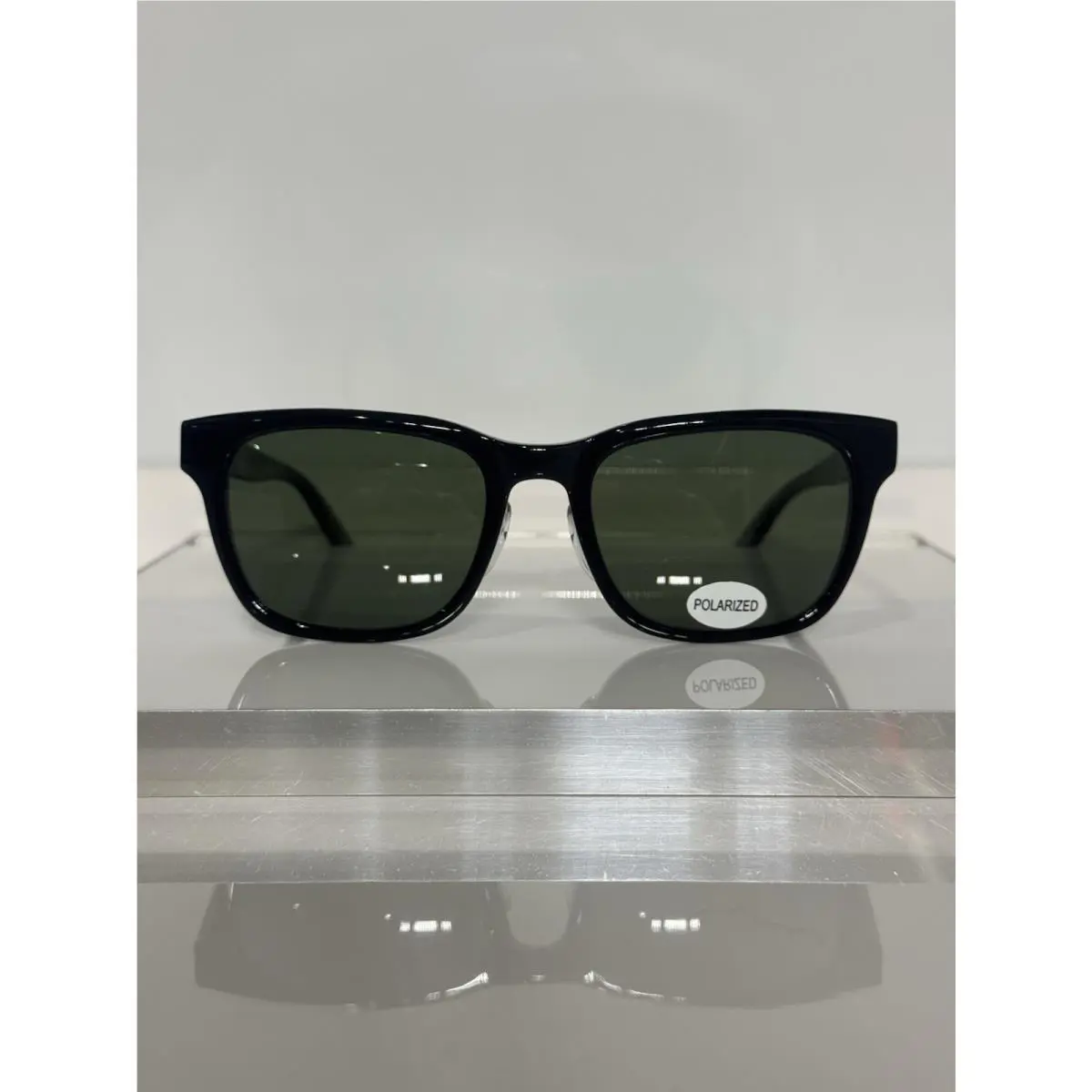 Oliver Peoples Barton Perreira Weller Asian-fit Black w. Custom Green Polarized Sunglasses