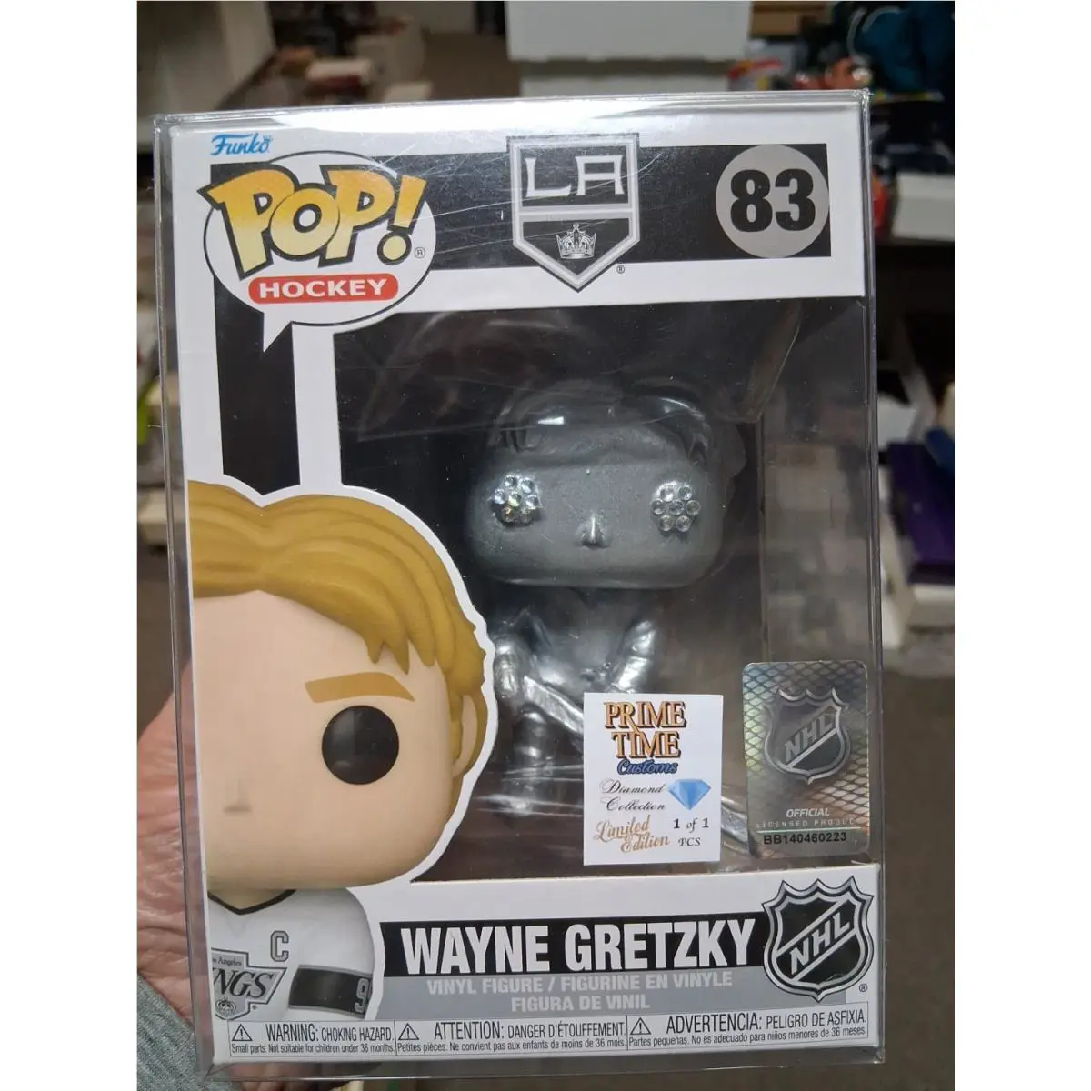 Funko Wayne Gretzky Nhl LA King Prime Time Customs 1/1 Limited Edition Diamond