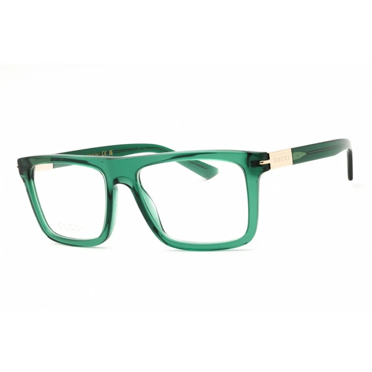 Gucci GG1504O 007 Transparent Bottle Green 56mm Eyeglasses
