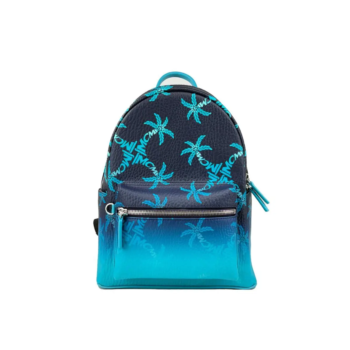 Mcm Stark Palm Tree Leather Backpack Bookbag