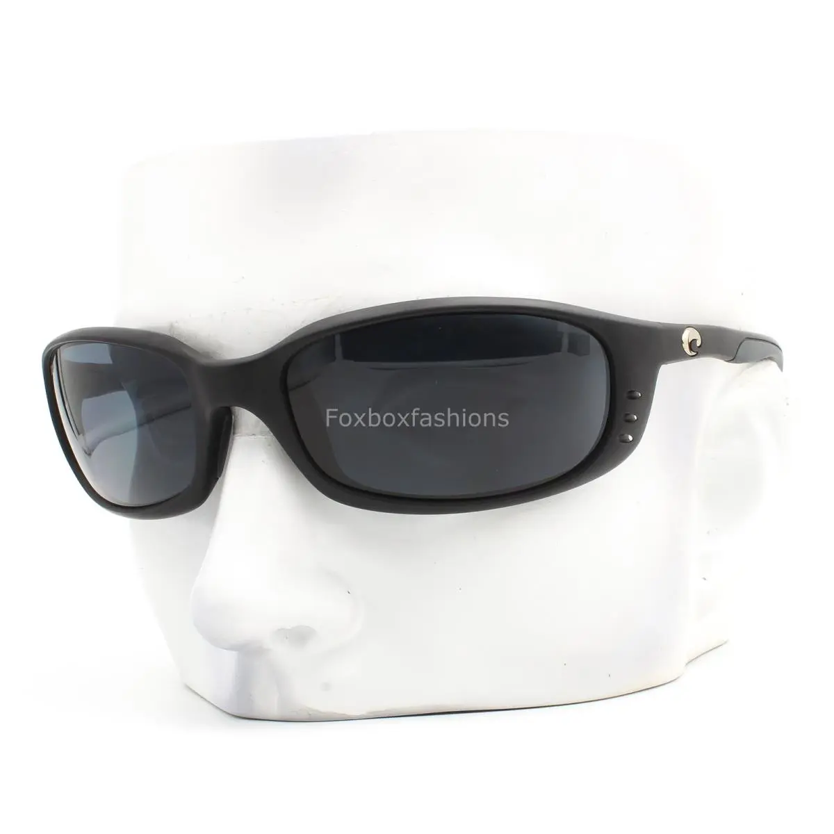 Costa Del Mar Brine Sunglasses Matte Black Gray Polarized Plastic Lens W/case