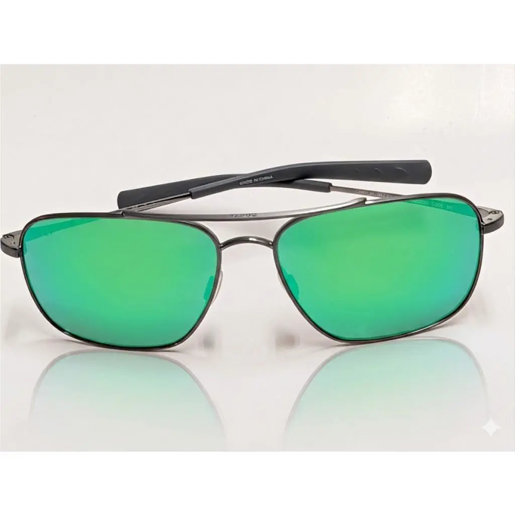 Costa Del Mar 06S6002 Canaveral Brushed Gunmetal Green Mirror 580G Sunglasses