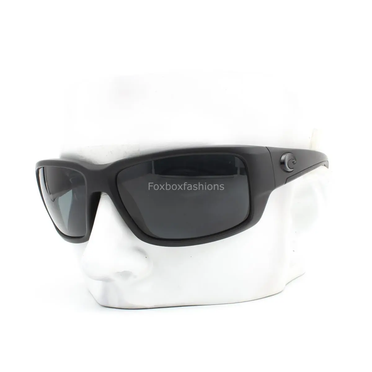 Costa Del Mar Fantail Sunglasses Matte Blackout Gray Polarized Poly Lens W/case