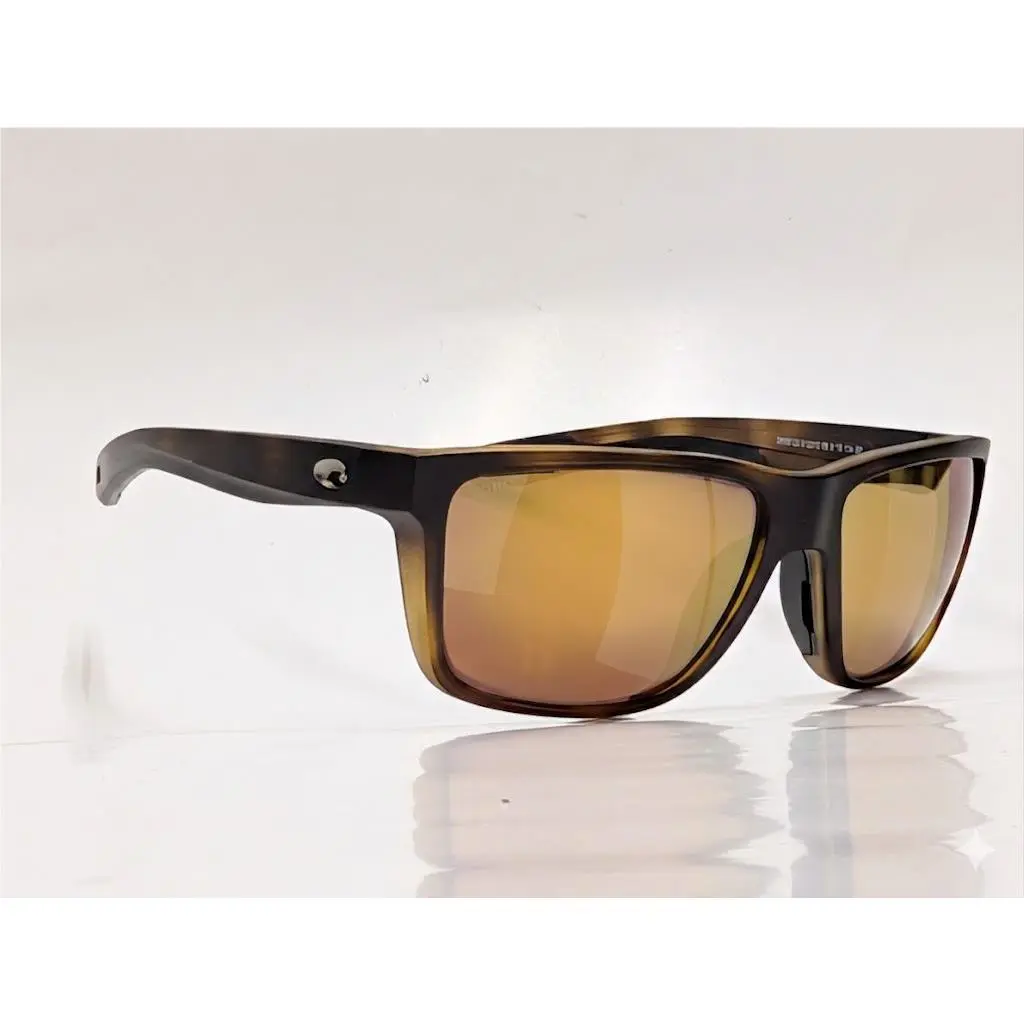 Costa Broadbill II Sunglasses Matte Tortoise Gold Mirror 580 Glass Lens