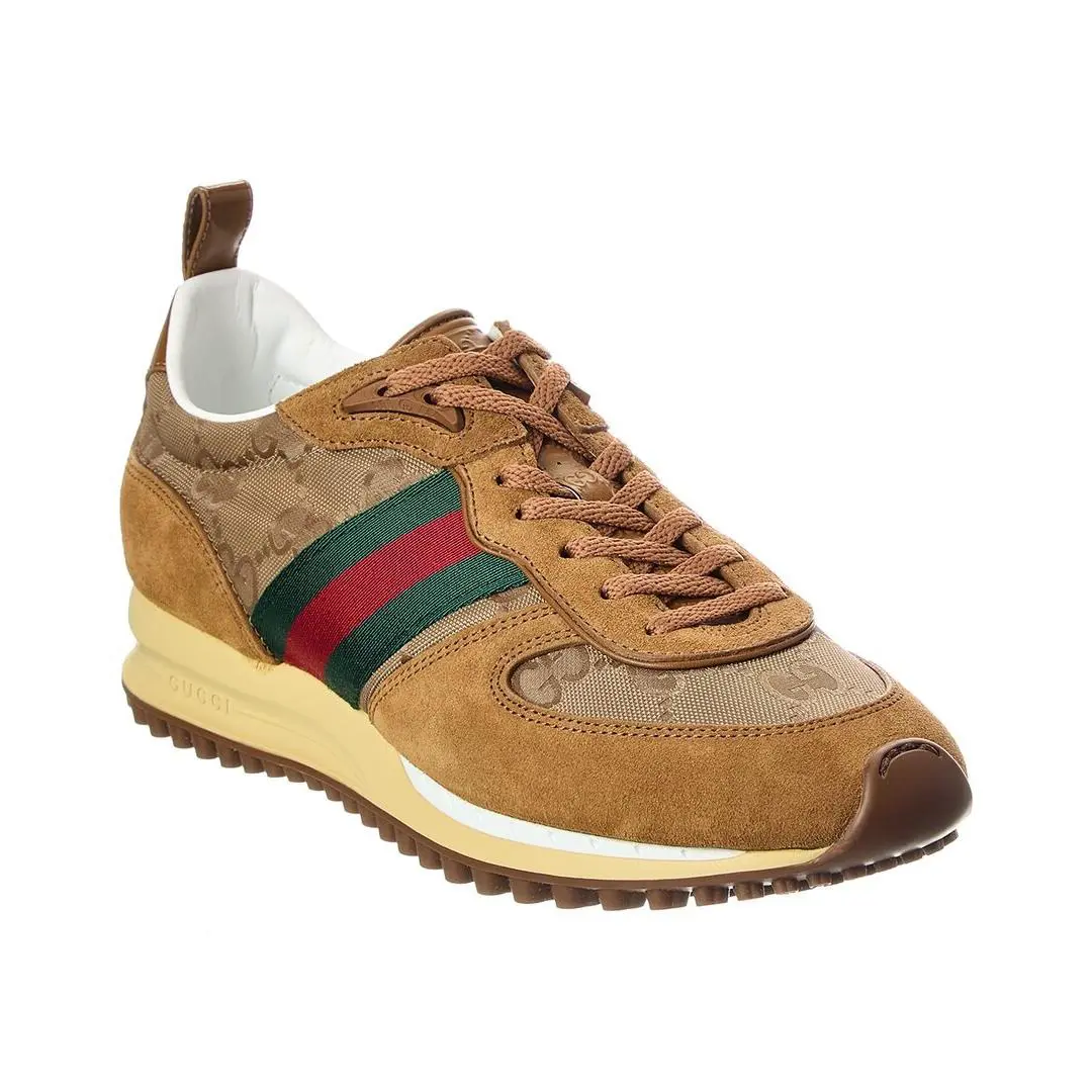 Gucci Re-motion Gg Nylon Suede Sneaker Women`s 36