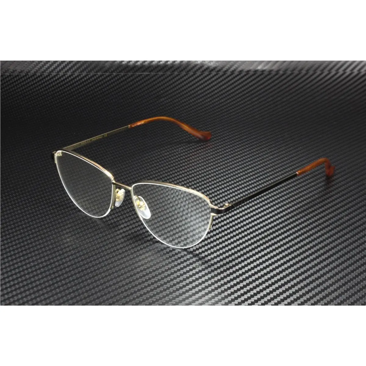 Gucci GG0580O 001 Cat Eye Gold Gold Black Demo Lens 55 mm Women`s Eyeglasses Obi