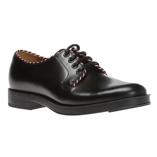 Gucci Black Lace Up Shoes Men`s Size 10.5 G Z2077