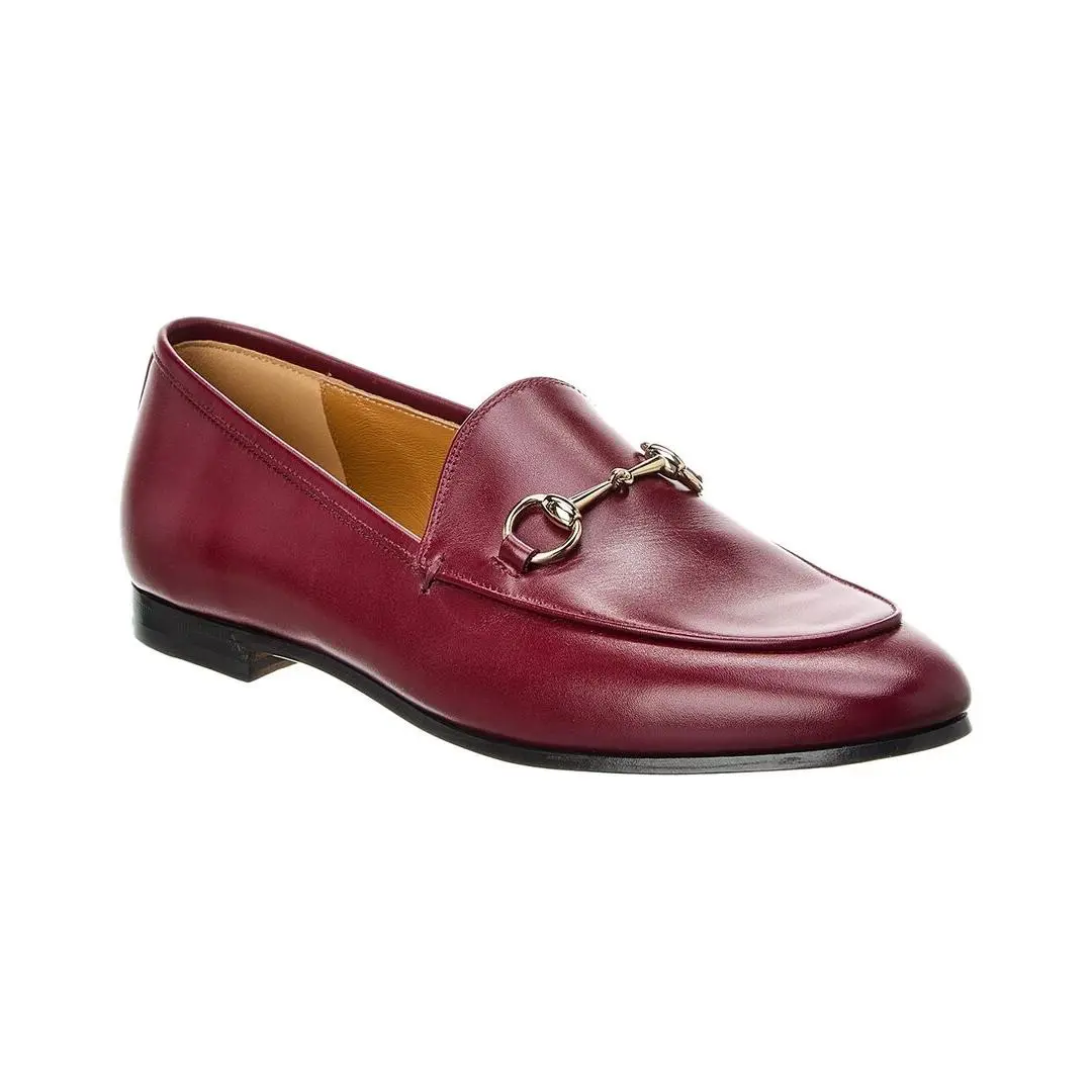 Gucci Jordaan Leather Loafer Women`s Red 36
