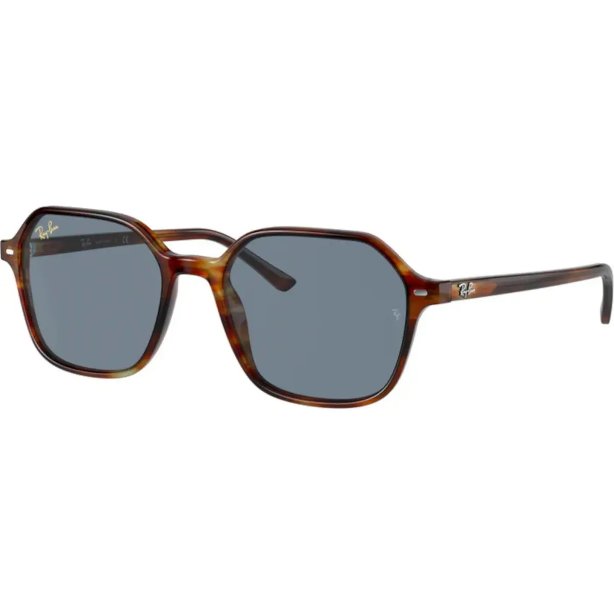 Ray-ban Adult John Striped Havana/blue 53mm Sunglasses