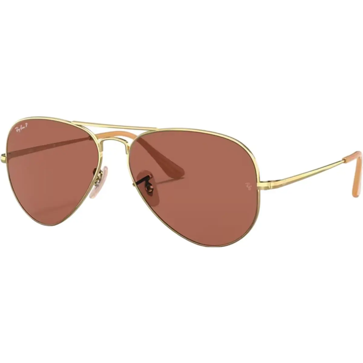 Ray-ban Adult Aviator Metal II Polarized Polished Gold/purple 58mm Sunglasses - Frame: Gold, Lens: Purple