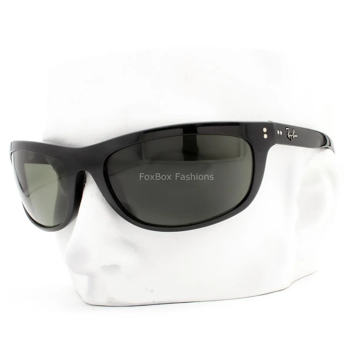 Ray-ban Balorama Sunglasses Black Green Polarized Glass RB 4089 601/58 with Case