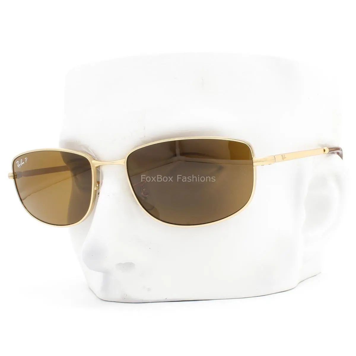 Ray-ban Sunglasses Shiny Gold Brown Polarized Glass RB3732 001/57 56mm with Case