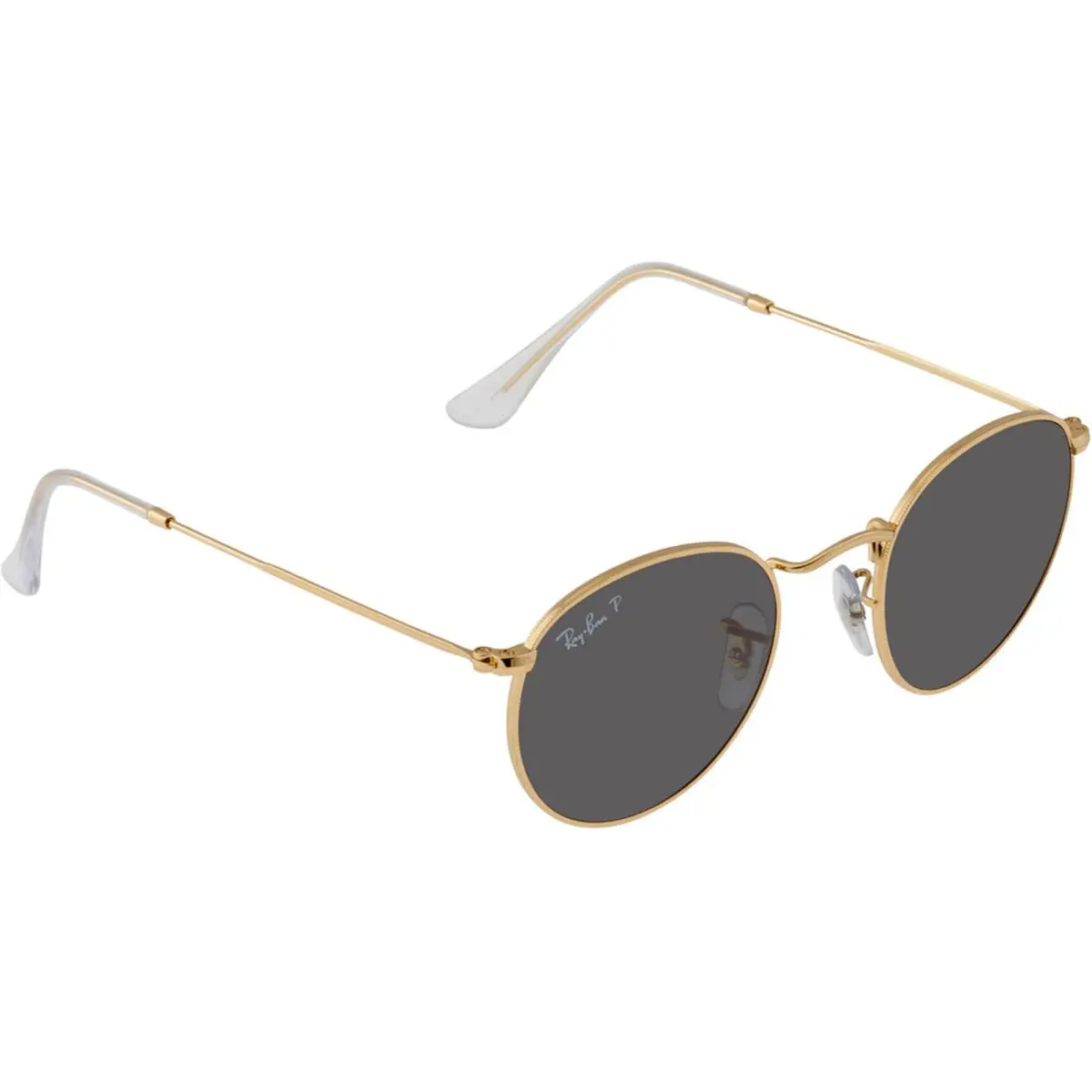 Ray-ban Adult Round Metal Polarized Arista Gold/black 47mm Sunglasses - Frame: Arista Gold, Lens: Black