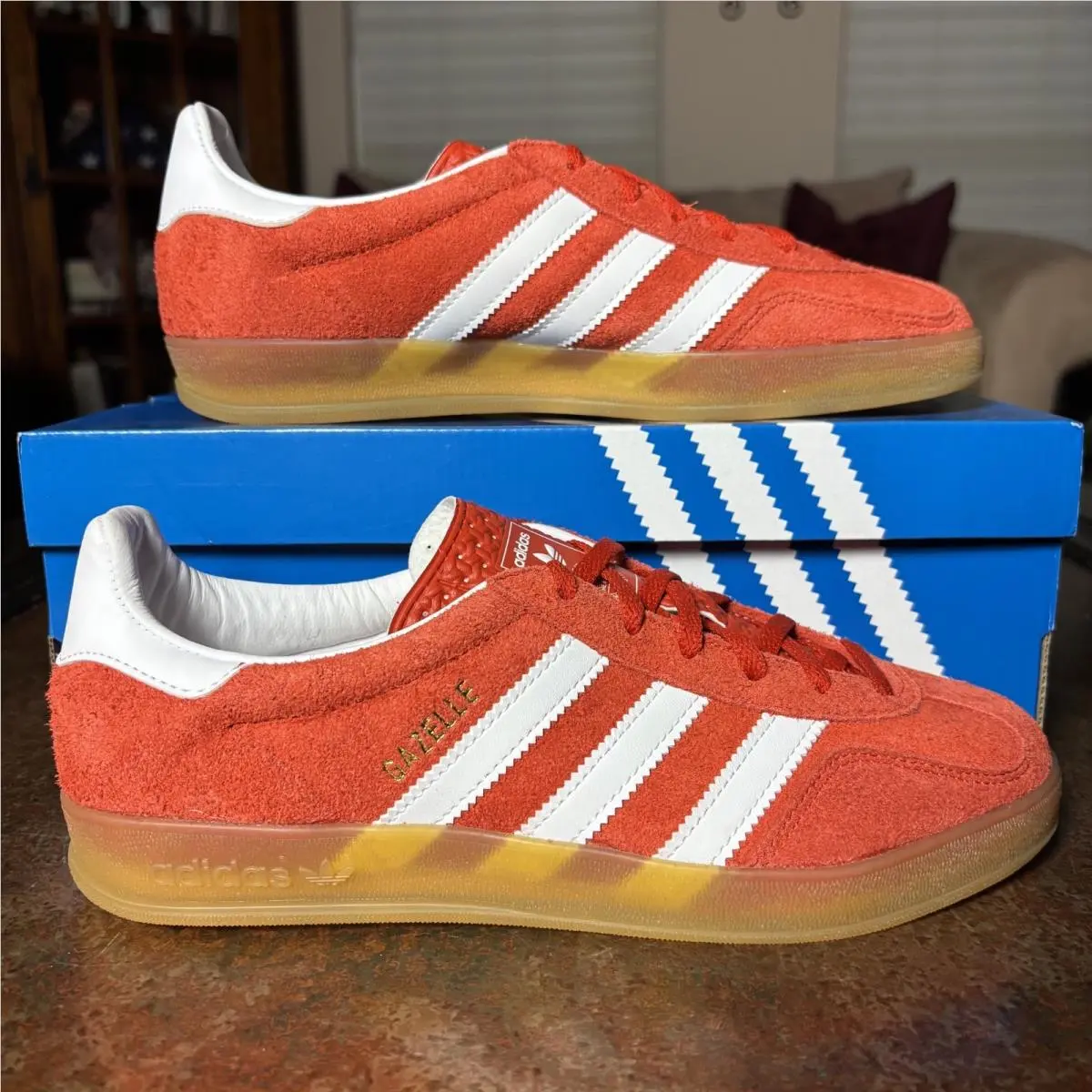 Adidas shoes - adidas gazelle indoor - gazelle indoor - HQ8718 - Orange 0