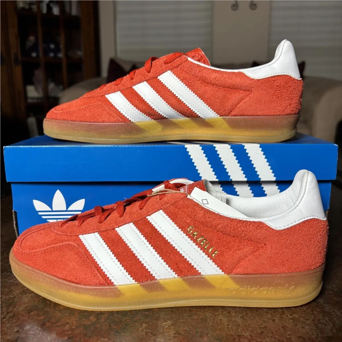 Adidas shoes - adidas gazelle indoor - gazelle indoor - HQ8718 - Orange 1