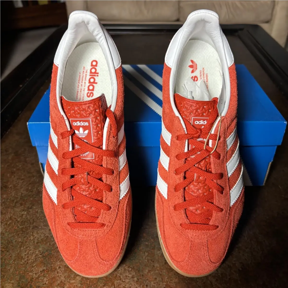 Adidas shoes - adidas gazelle indoor - gazelle indoor - HQ8718 - Orange 2