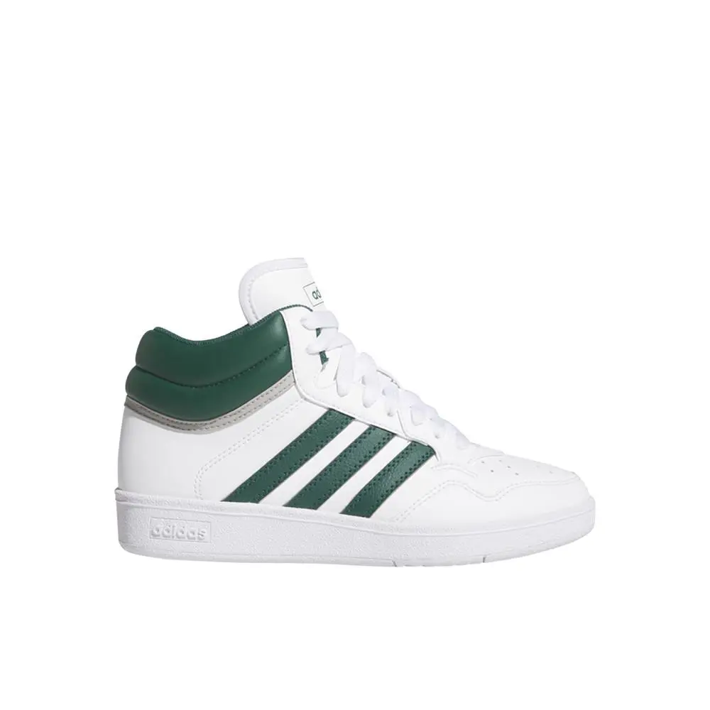 Adidas Hoops 4.0 High Top Youth Boys White Sneakers Casual Shoes JI0905 - White