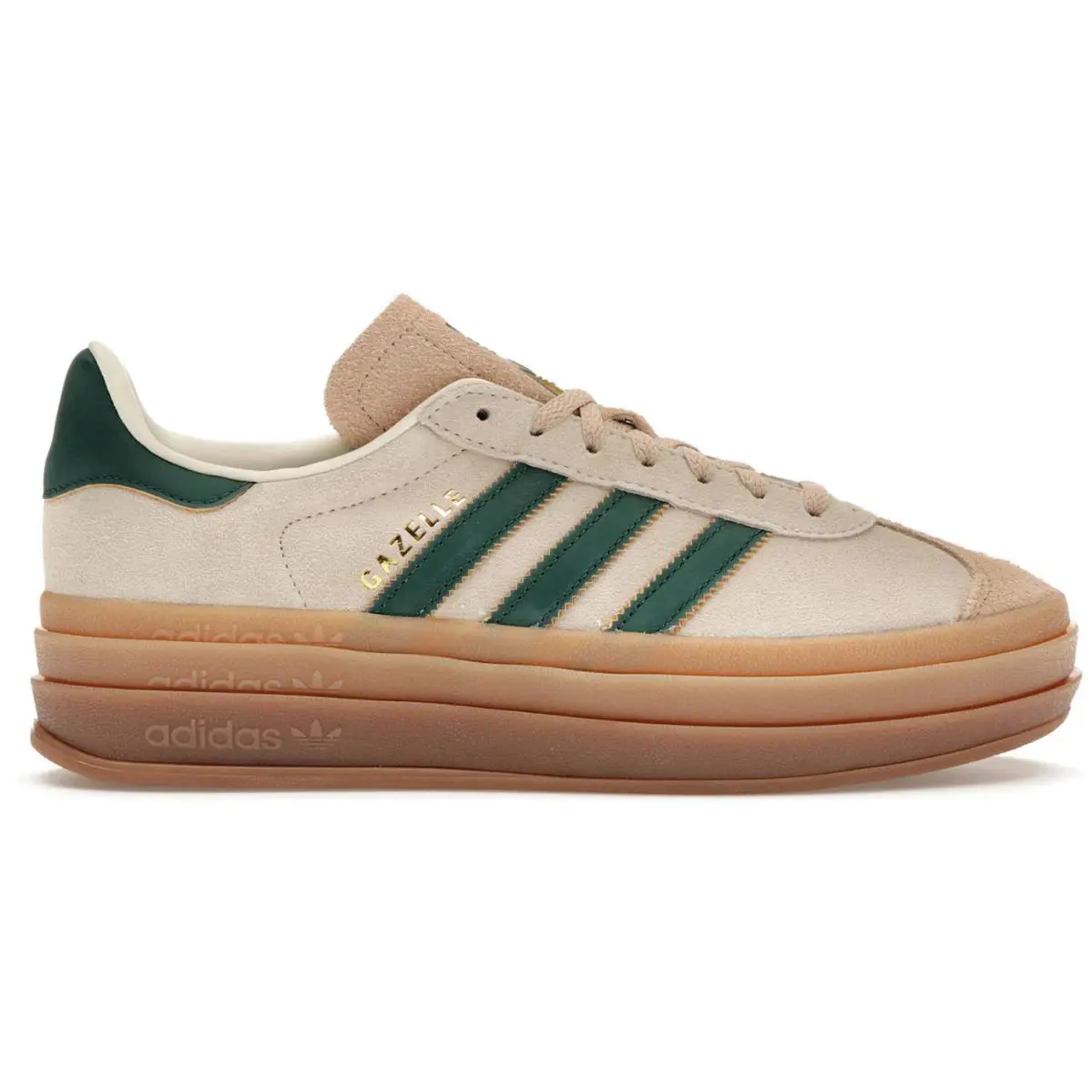 Adidas Gazelle Bold Magic Beige Collegiate Green Women`s