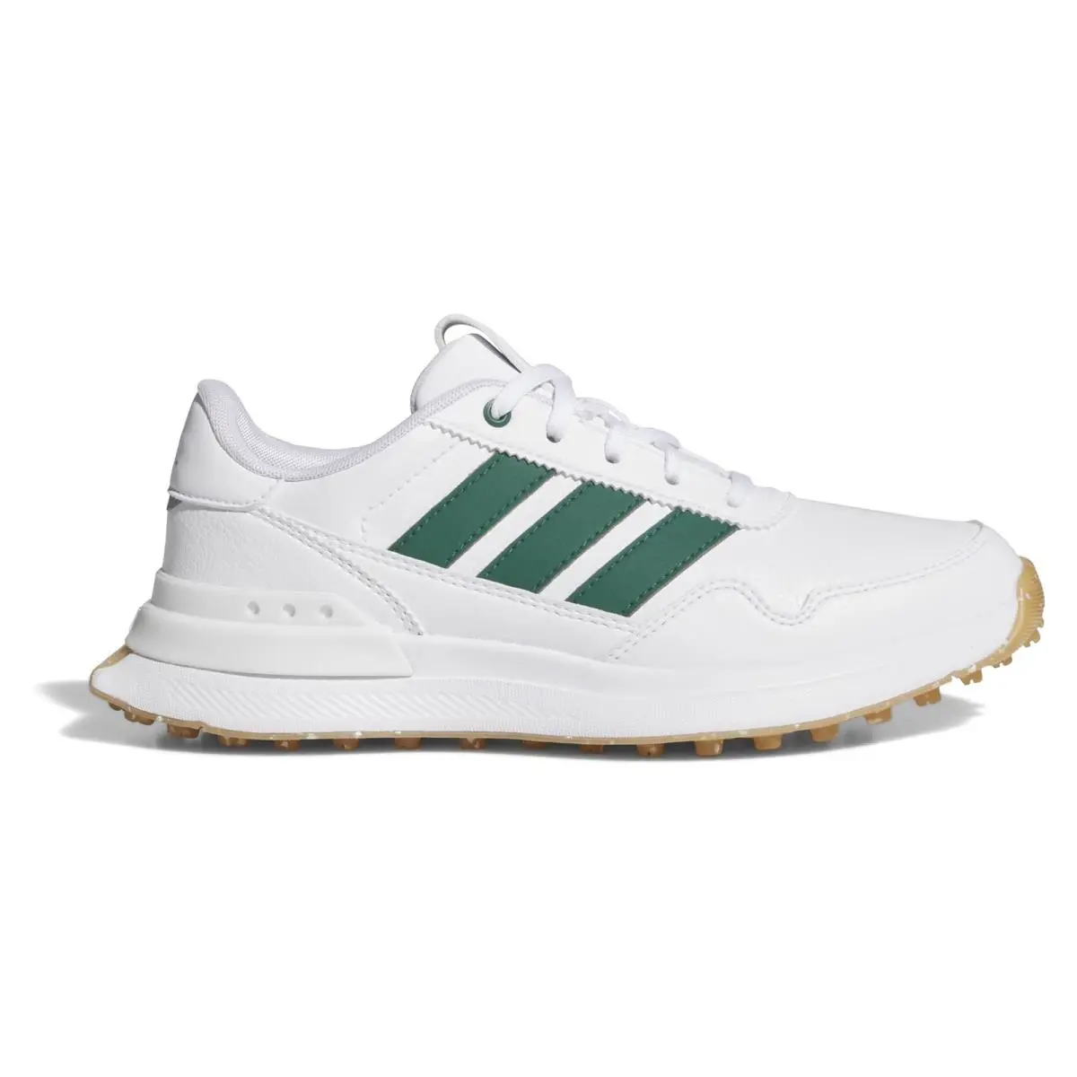 Adidas S2G 26 JQ3460 White Collegiate Green Gum Junior Spikeless Golf Shoes - White/Collegiate Green/Gum