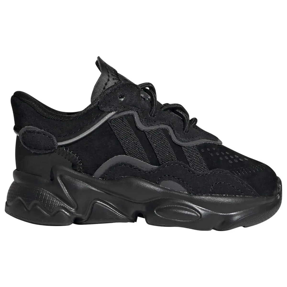 EF6300 Toddlers Adidas Originals Ozweego `triple Black` - Core Black/Core Black/Night Metallic