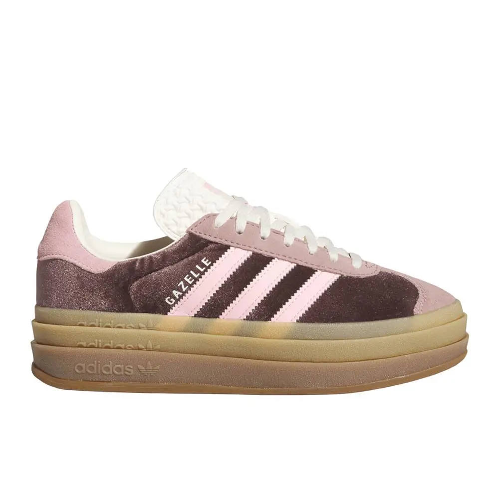 Adidas Gazelle Bold Lace Up Womens Purple Sneakers Casual Shoes JQ5143