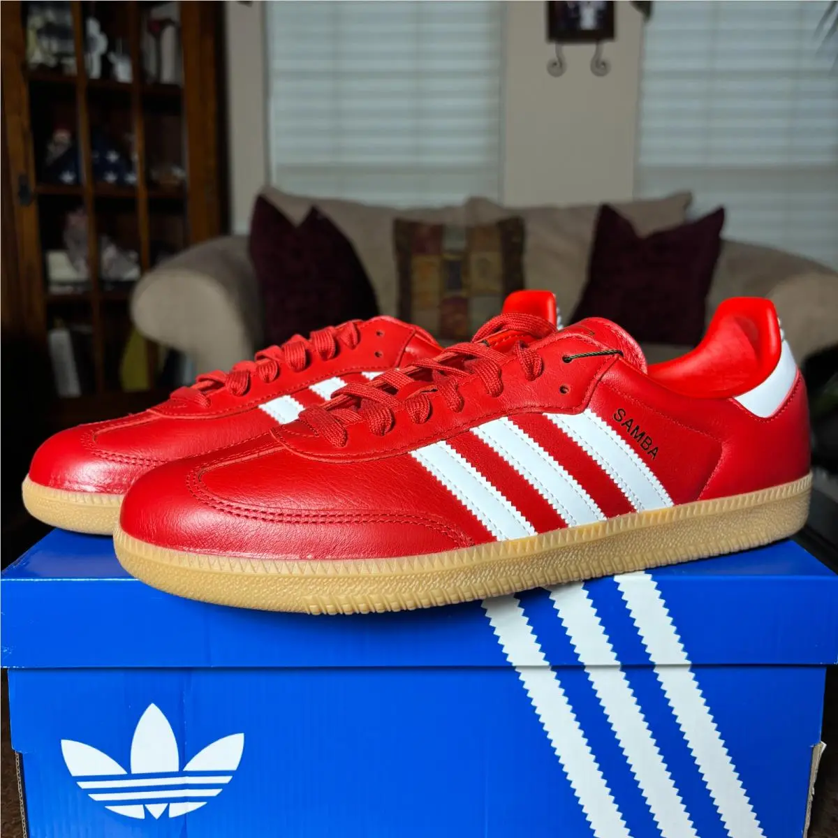 Adidas Originals Samba Red White Gum Lifestyle Casual Shoes Sneakers Mens Sizes