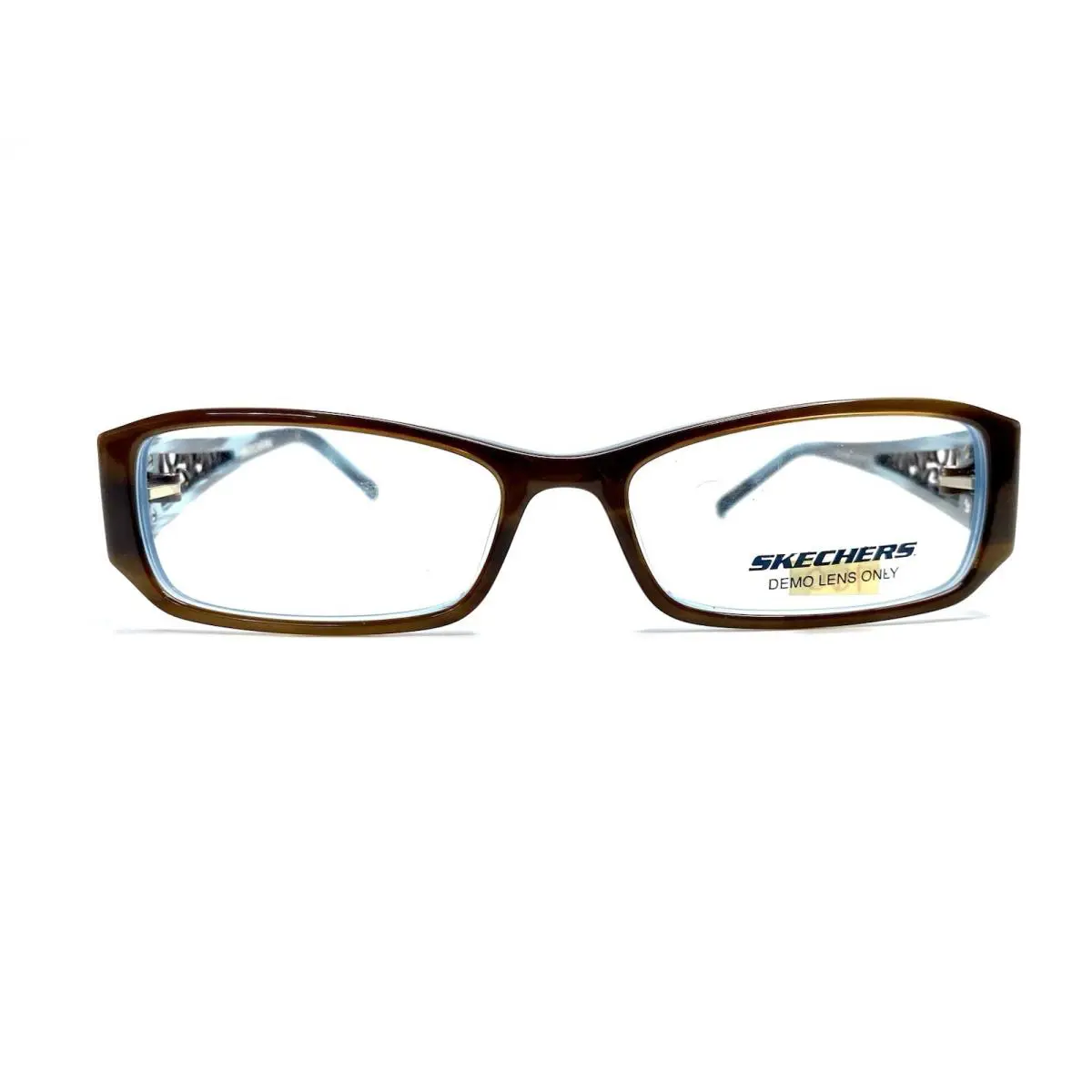 Skechers Sketchers Brown Horn Blue Rectangular Glasses SK 2000 Brnbl 51 15 135