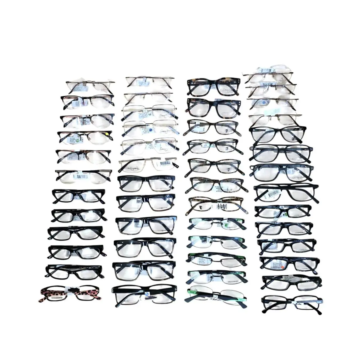 Lot of 50 Eyeglass Frames Skechers Sean John Laura Ashley Rimless Resale Bulk