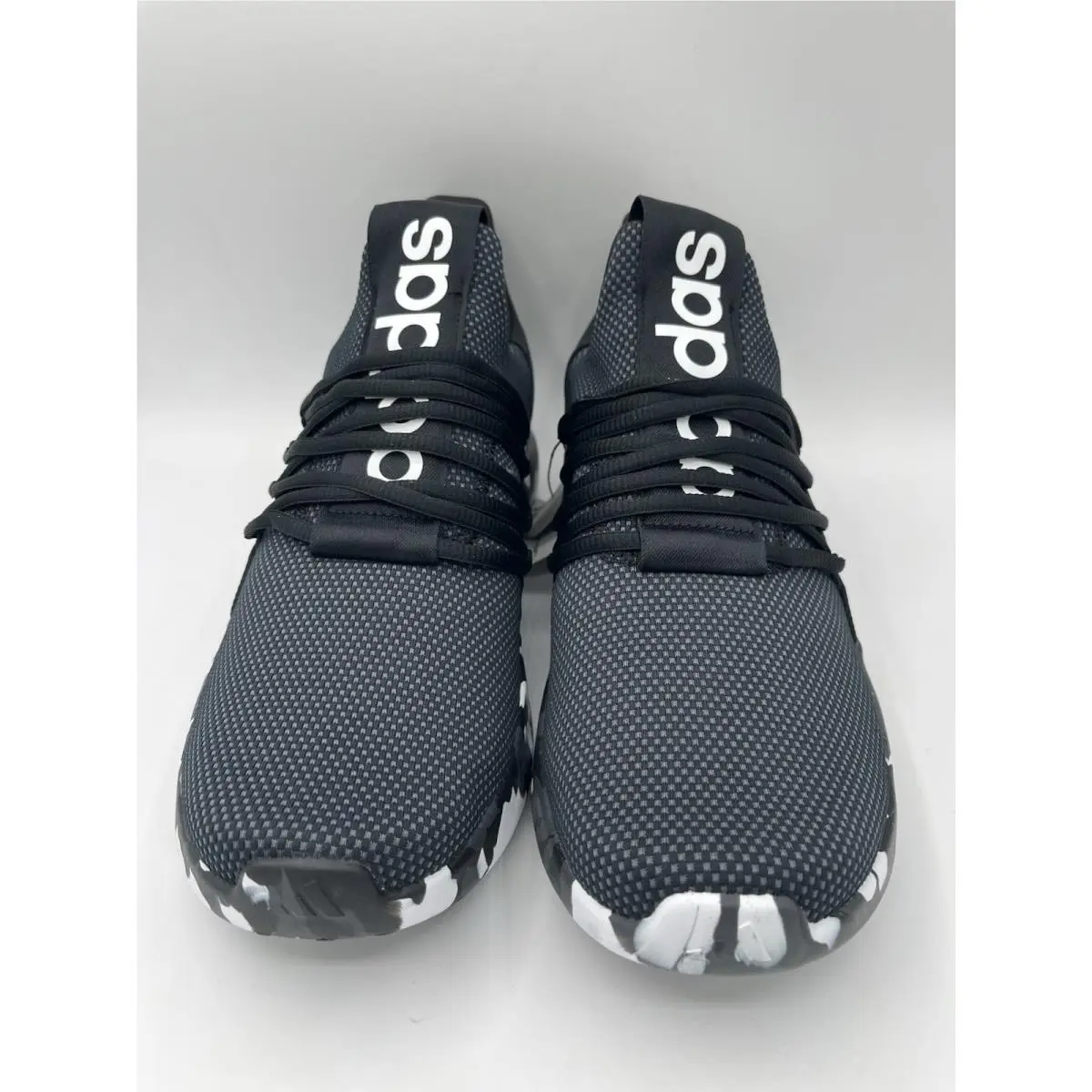 Adidas Lite Racer Adapt 7.0 Black White Grey JS0045 Men`s Size 9