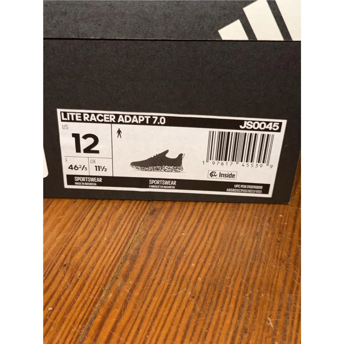Adidas shoes - Adidas Lite Racer Adapt 7.0 - JS0045 - Black (UPC: 197617455368) 3