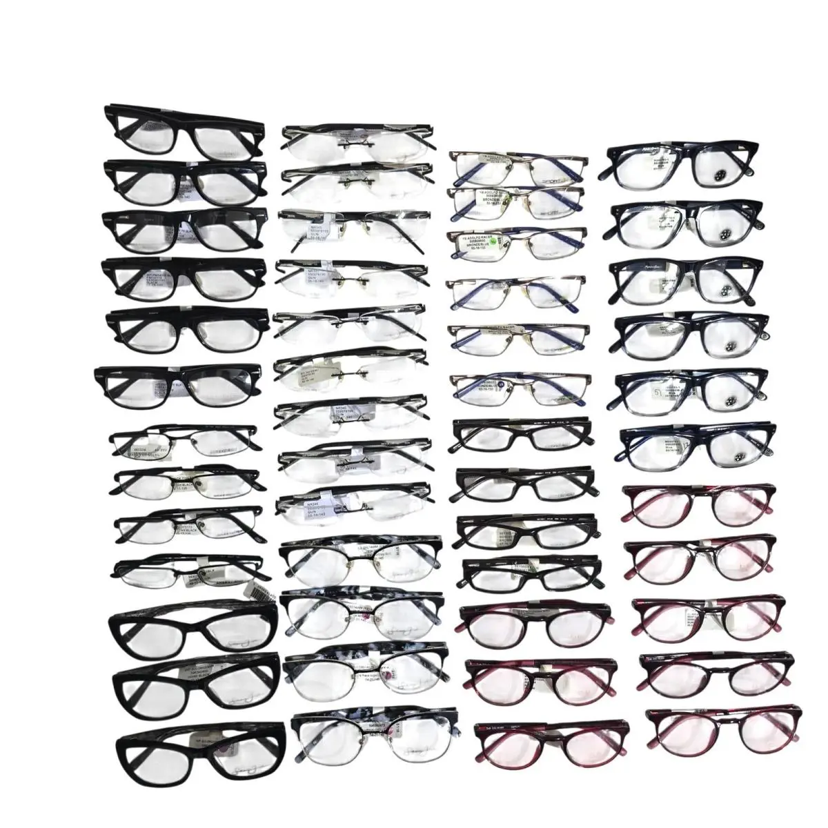 Lot of 50 Eyeglass Frames Designer + Skechers Sean John Rimless Metal Plastic