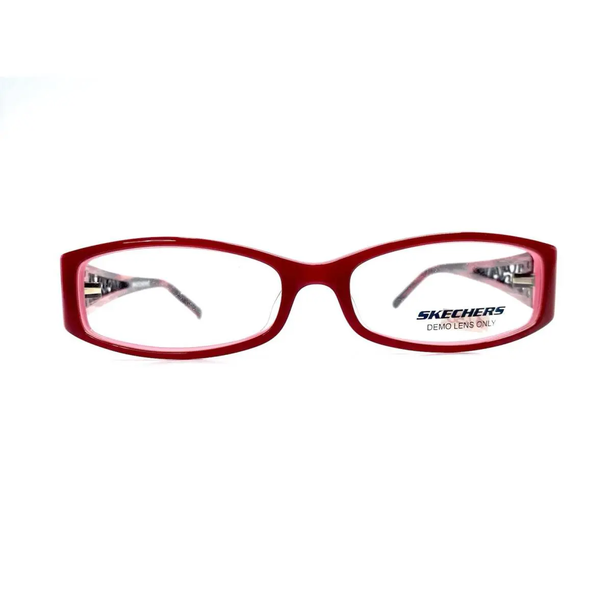 Skechers Sketchers Red Pink Horn Black Rectangular Glasses SK 2024 BU 52 15 135