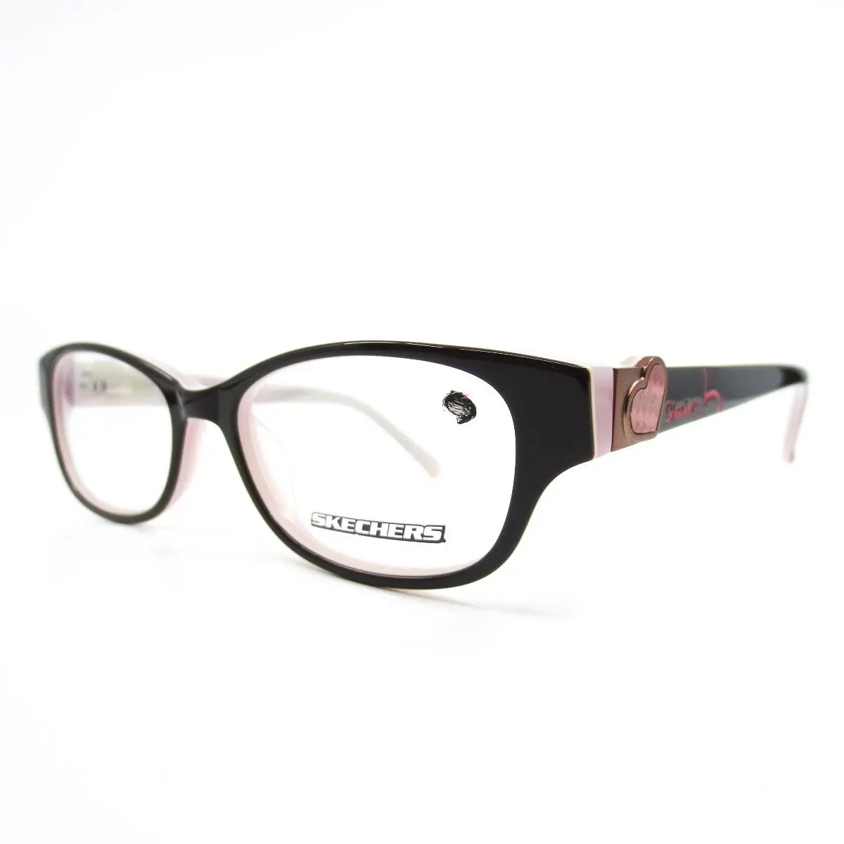 Skechers SE1524 Brnpnk Pink Kids Plastic Rectangle Eyeglasses Frames 47-16-130