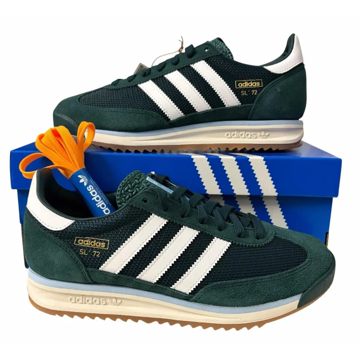 SL 72 RS Collegiate Green Aurora Ivy Gum Men’s 7 Women’s 8 JQ9795 by Adidas