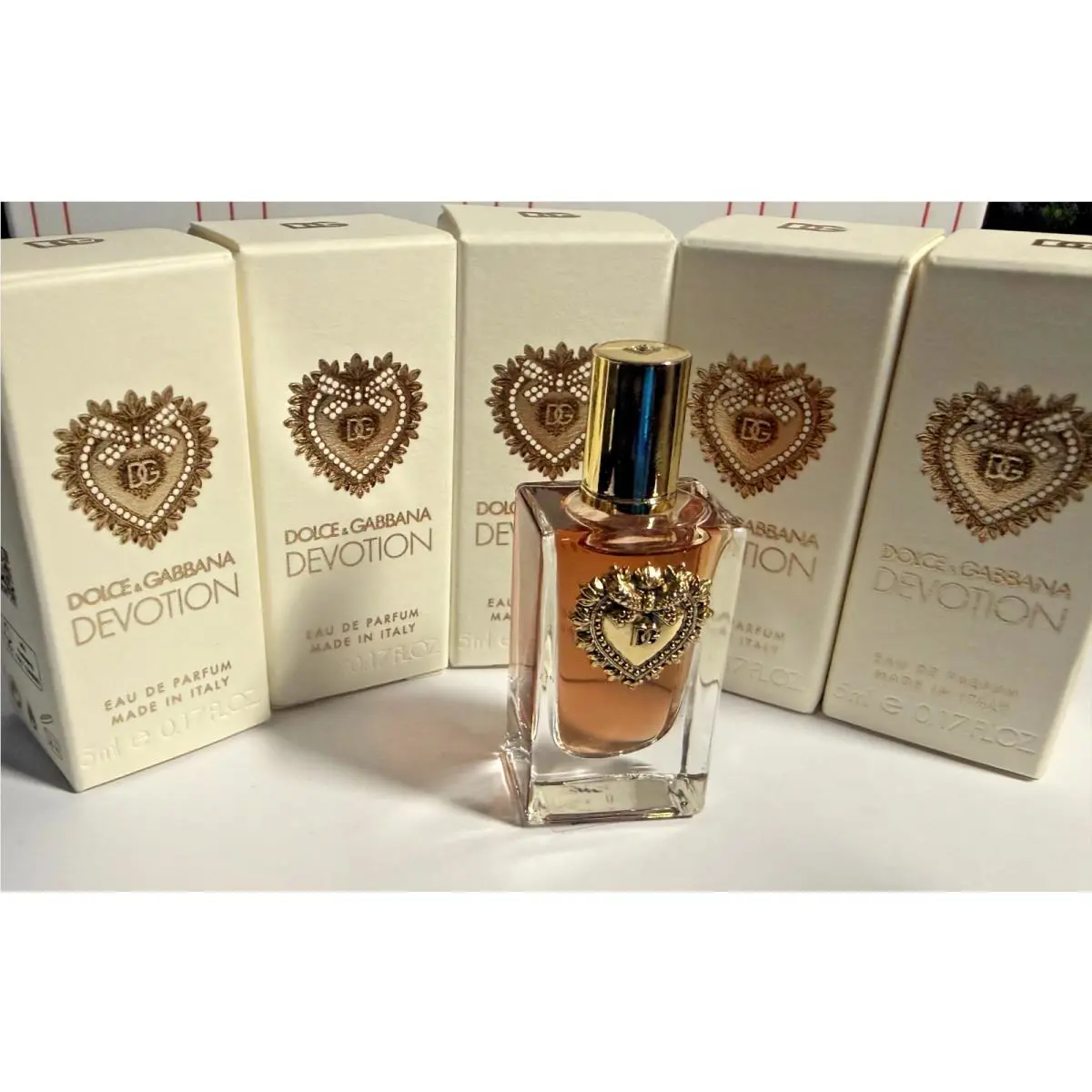 5-PK Dolce Gabbana Devotion Eau De Parfum Mini Splash Perfume 5ml / 0.17oz